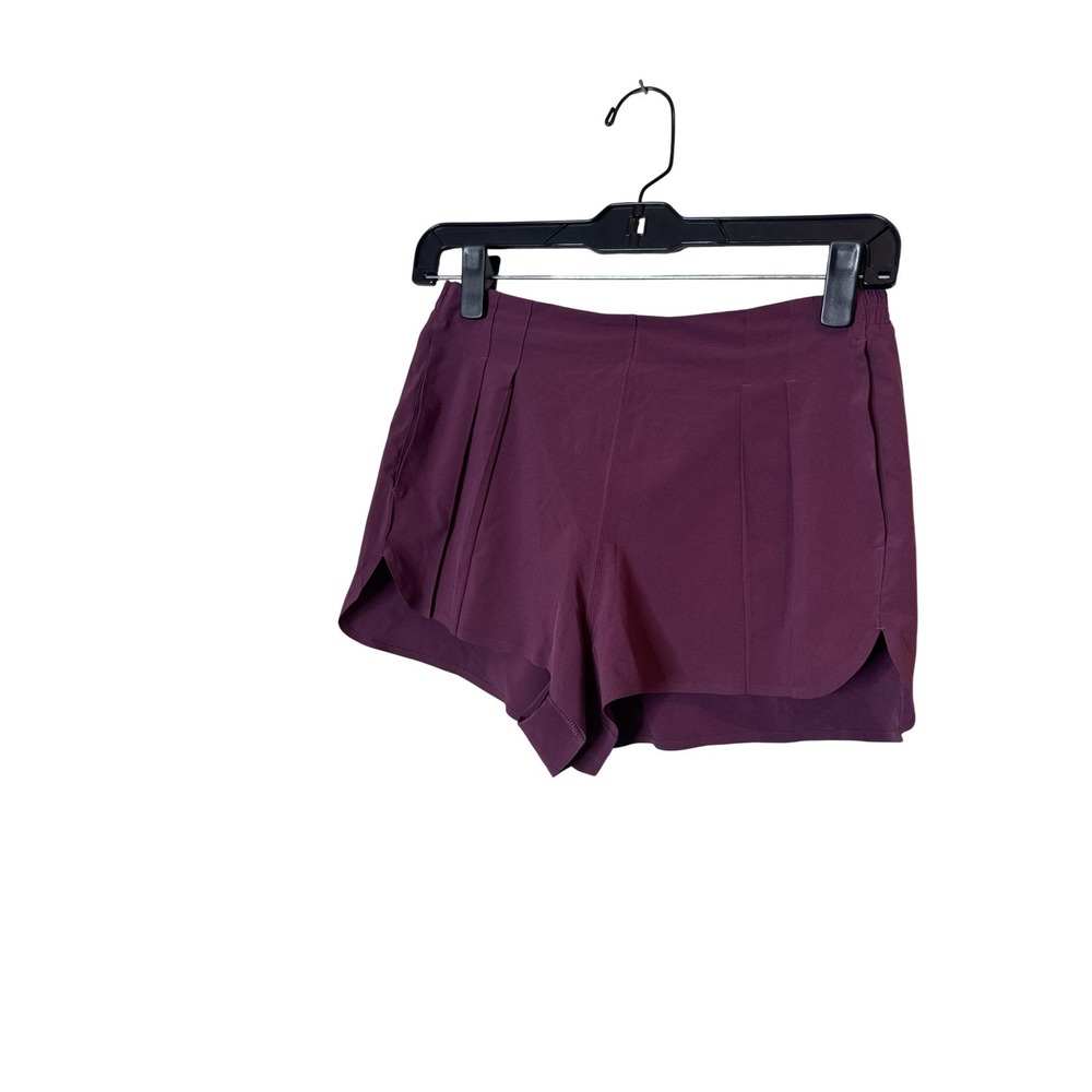 Lululemon Shorts Womens 4‎ Purple Lined 2.5" Running Zip Pocket Athletic Gym